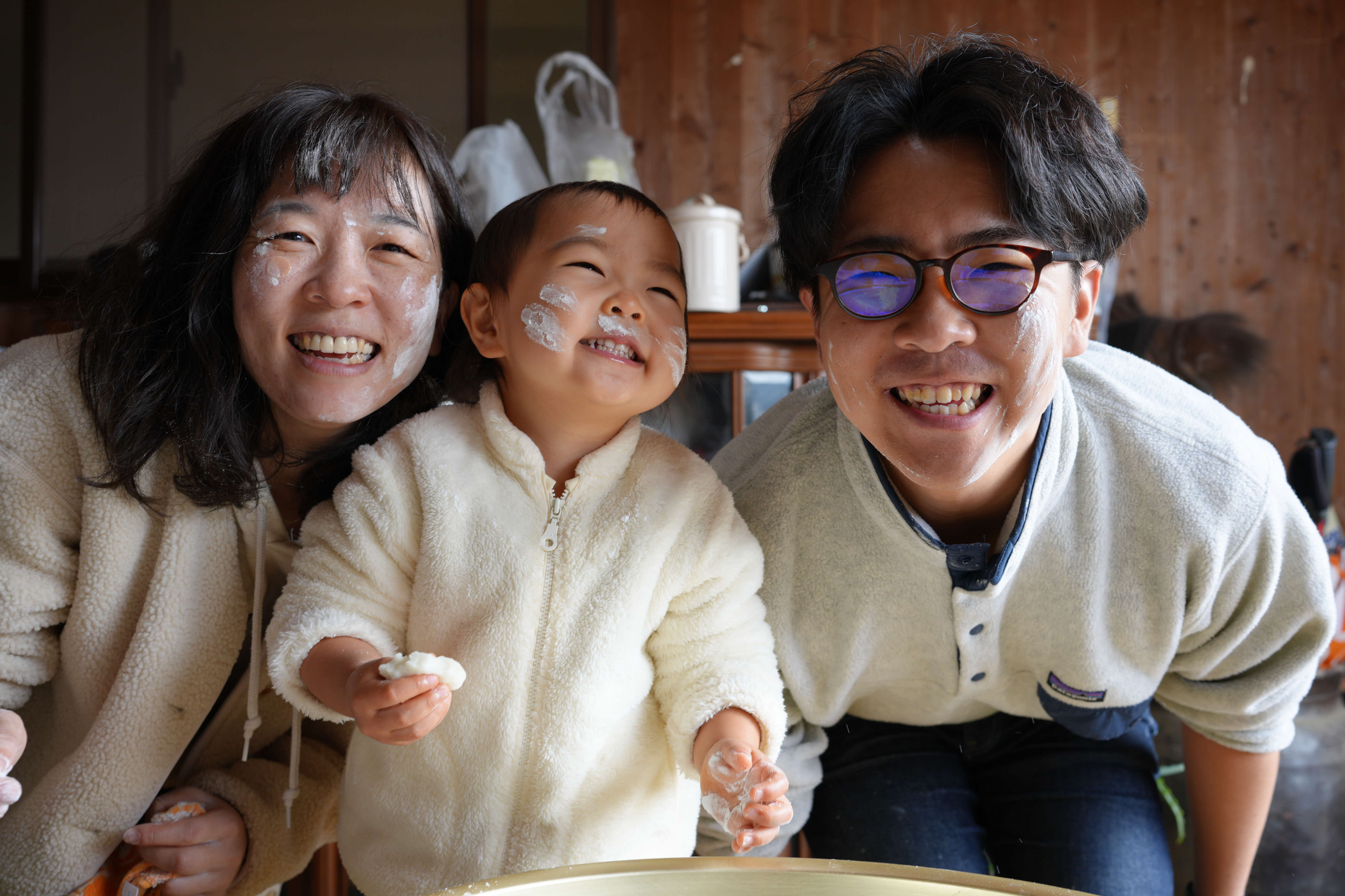 入選　みんなで餅つき！お化粧しちゃった♪の画像