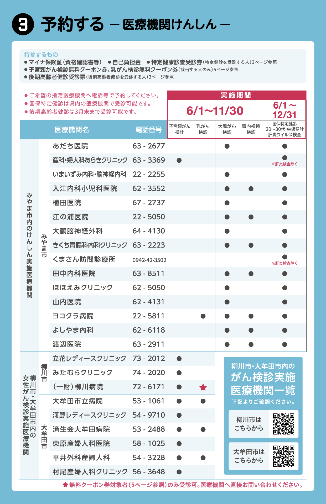 2026医療機関けんしん一覧（画像）